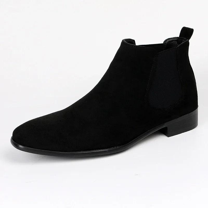 Chelsea boots for men in faux suede, timeless design