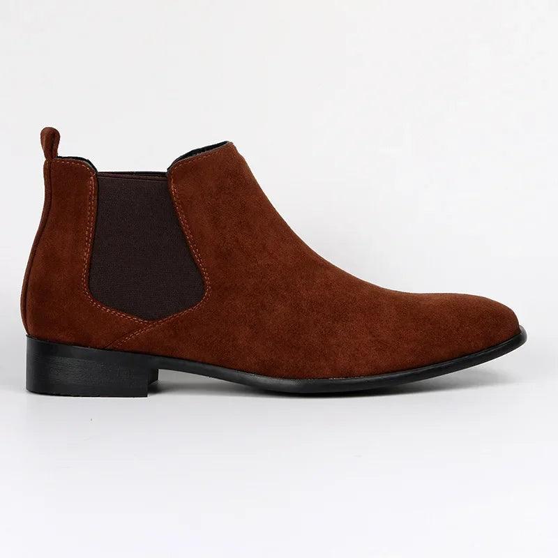 Chelsea boots for men in faux suede, timeless design