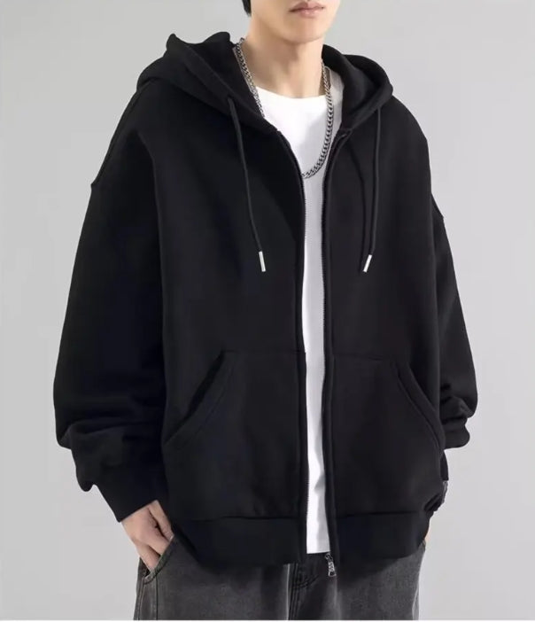 Men's hoodie | cotton, loose fit with zipper