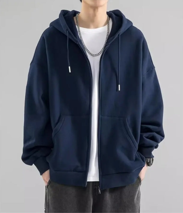 Men's hoodie | cotton, loose fit with zipper