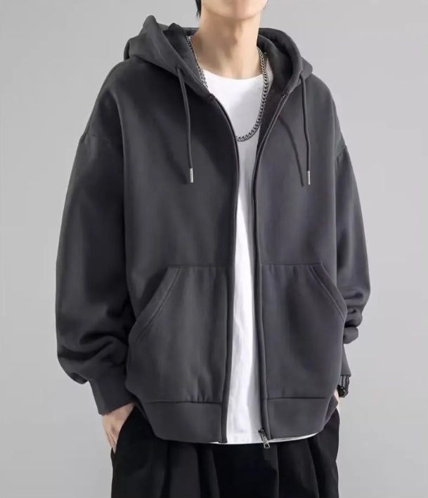 Men's hoodie | cotton, loose fit with zipper