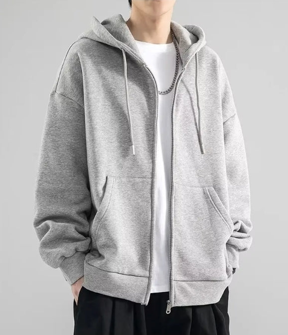 Men's hoodie | cotton, loose fit with zipper