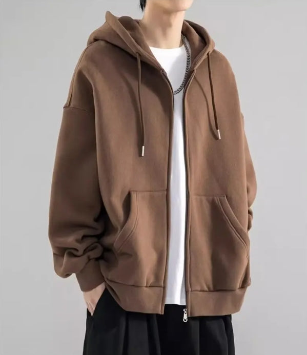 Men's hoodie | cotton, loose fit with zipper