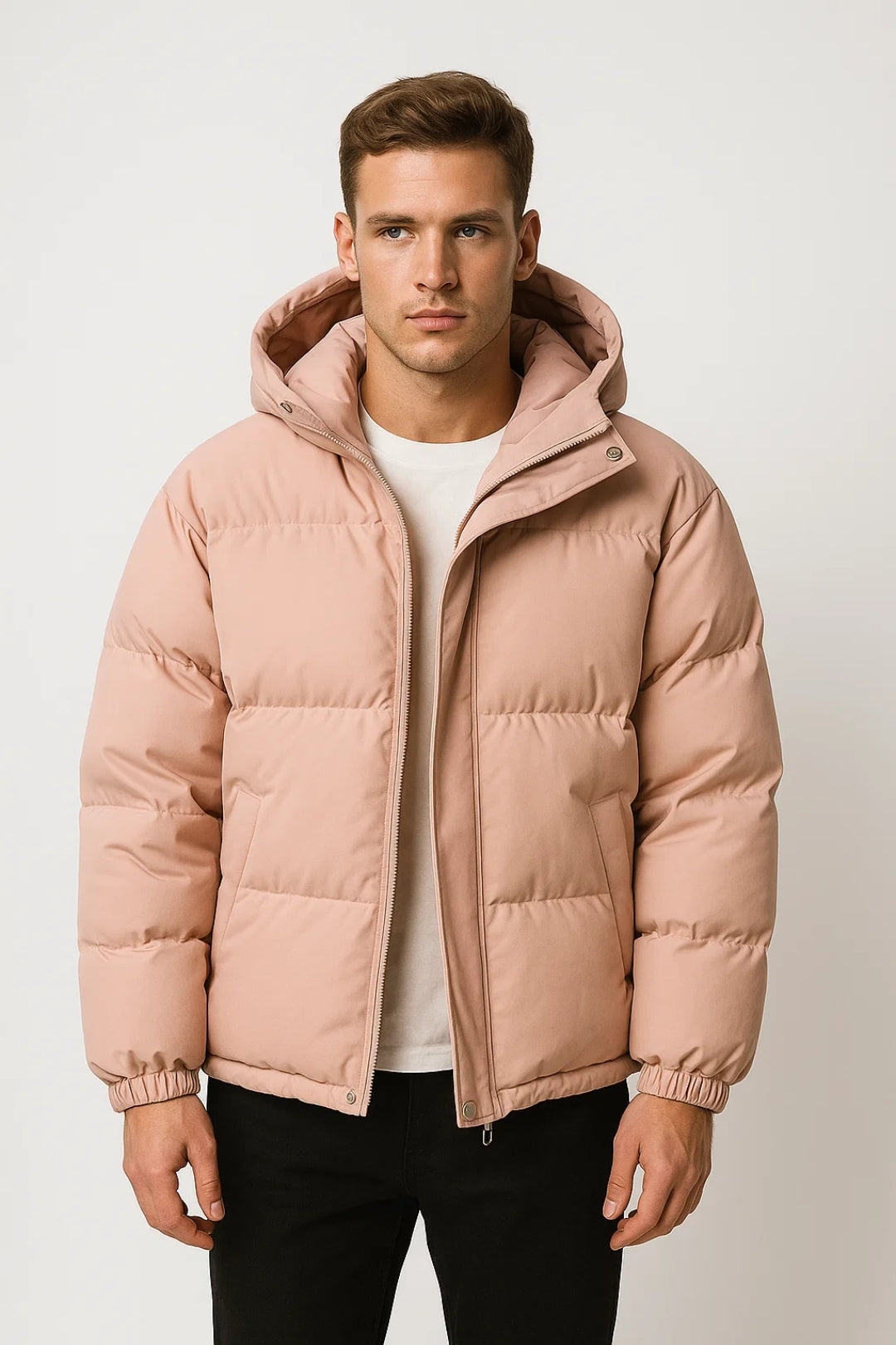 Hooded Puffer Jacket for Men - Image 3