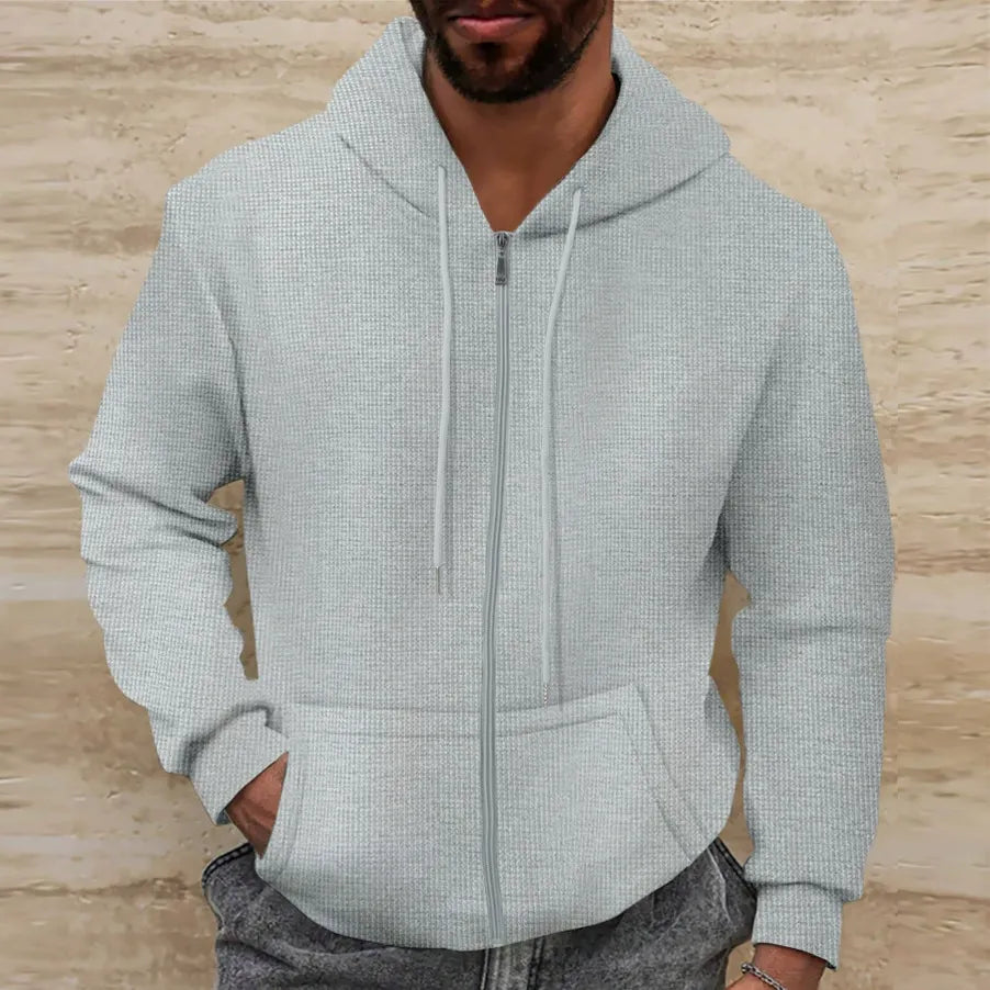 Men's jacket | waffle structure, comfortable fiber blend