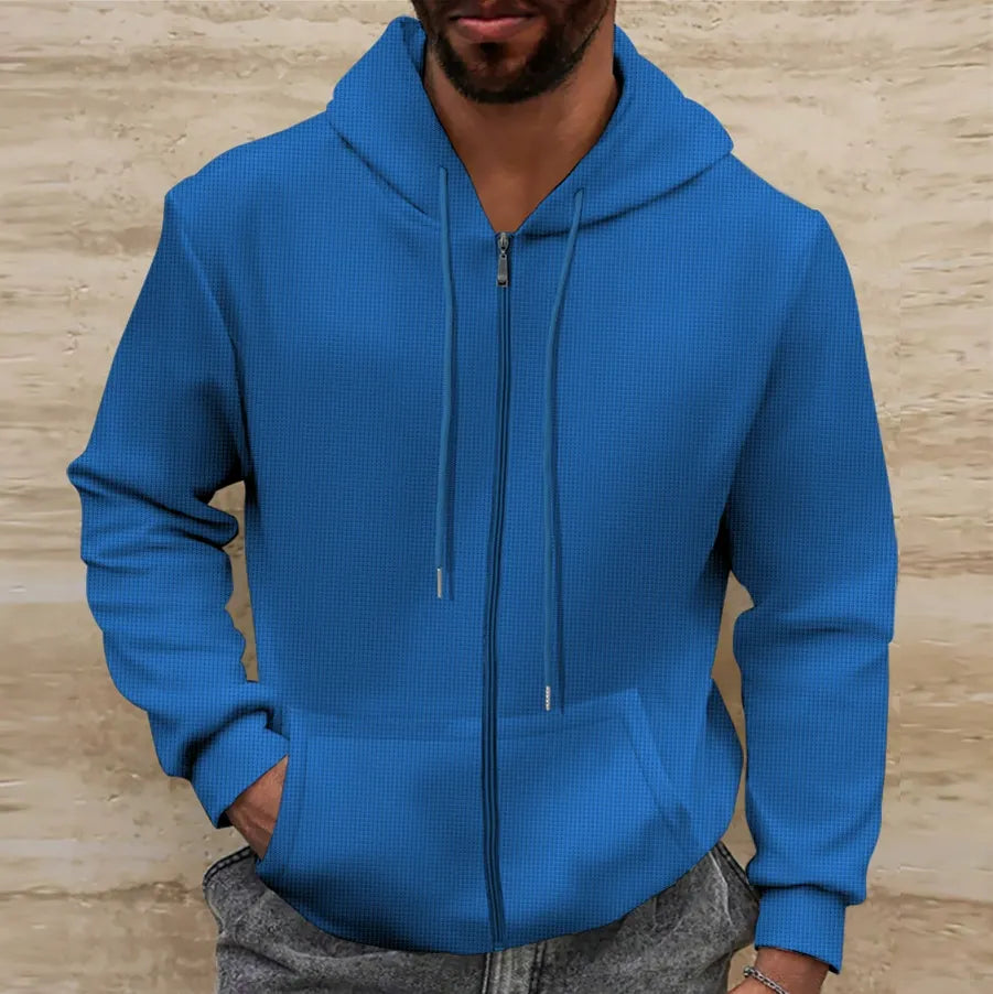 Men's jacket | waffle structure, comfortable fiber blend