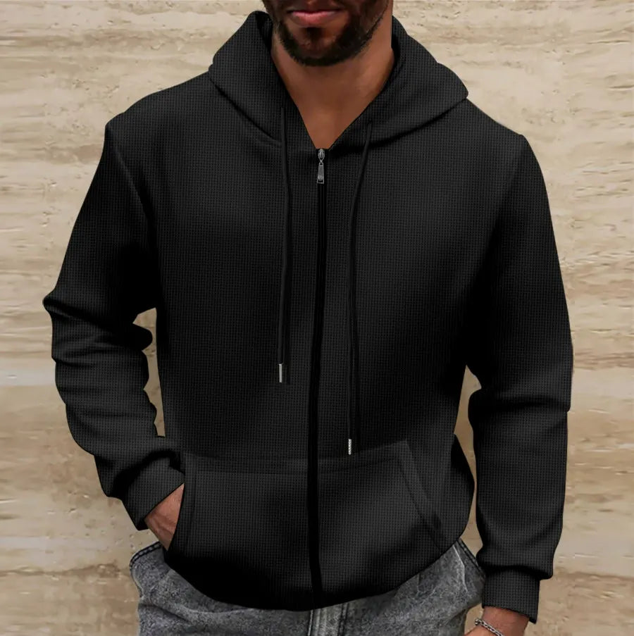 Men's jacket | waffle structure, comfortable fiber blend