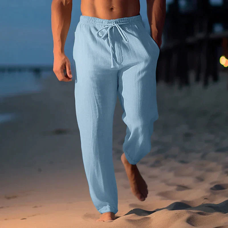 Homer Men's Linen Pants - Airy Summer Pants with Modern Cut and Casual Style