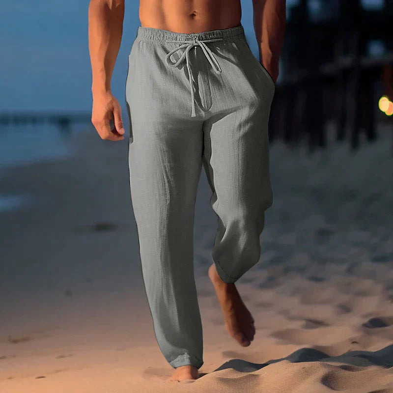 Homer Men's Linen Pants - Airy Summer Pants with Modern Cut and Casual Style