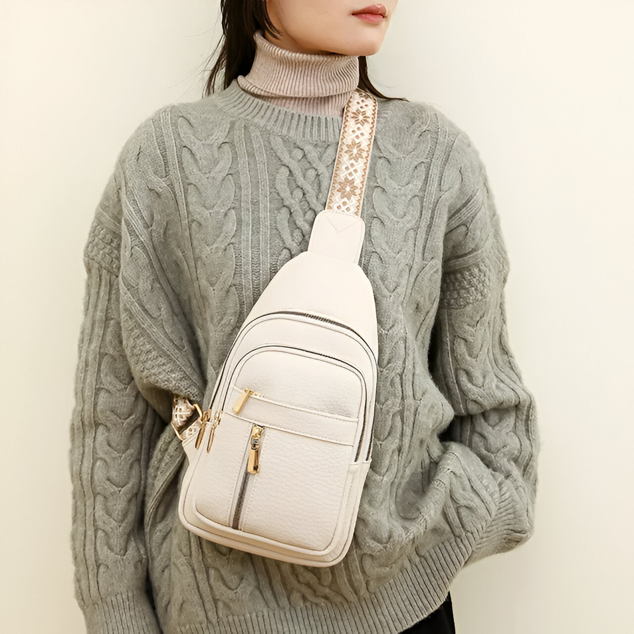 Women's shoulder bag Small Practical with many compartments