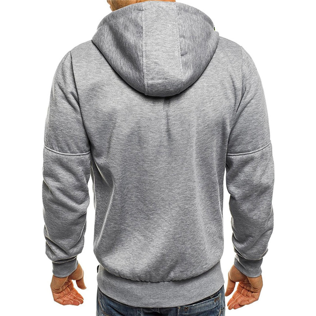 JACKS - Lightweight summer sweater with zipper and hood for men