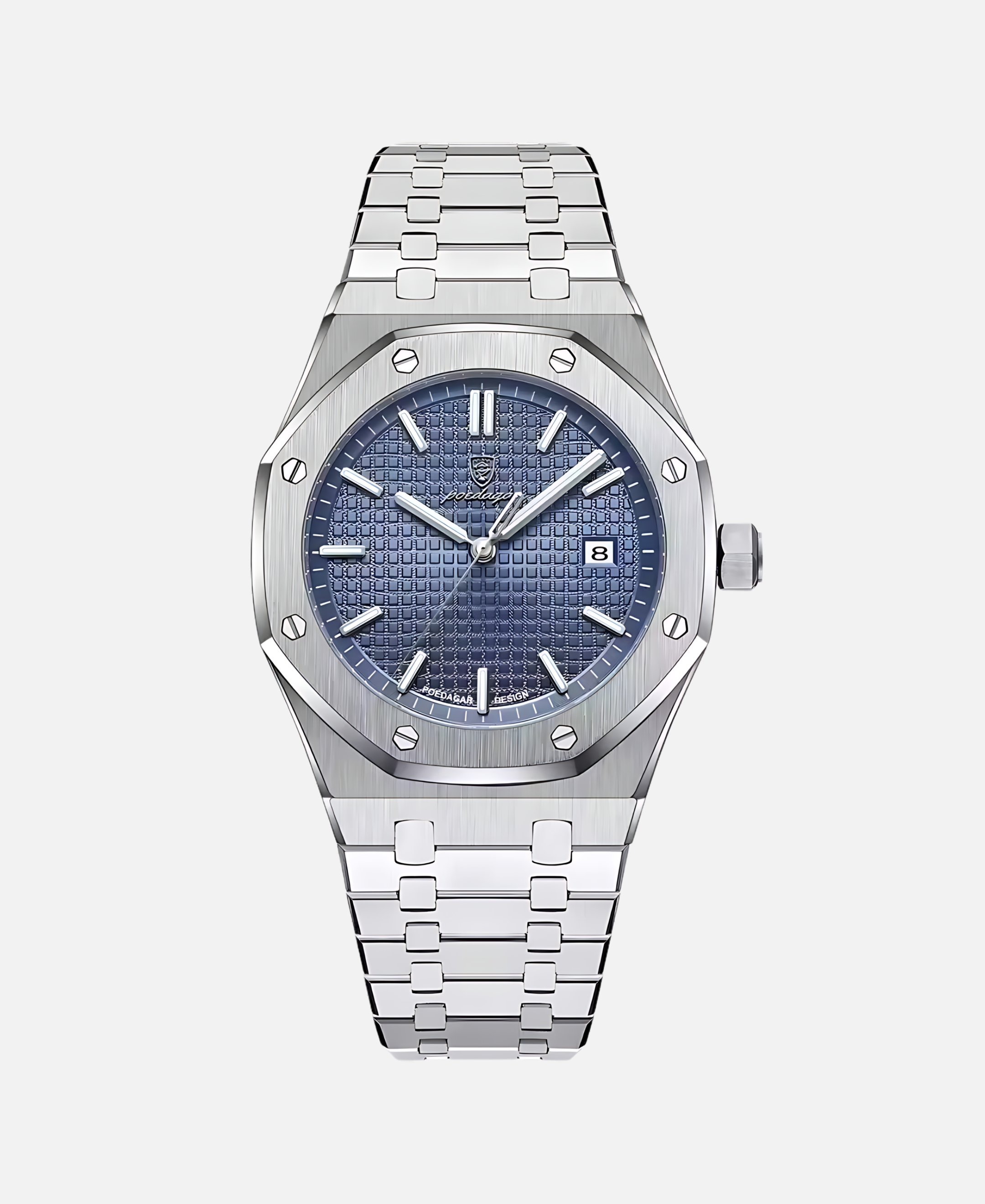 Elegant 41mm men's wristwatch with stainless steel case