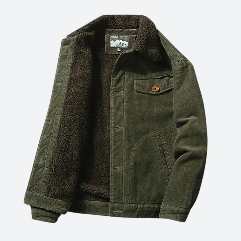 Timeless corduroy jacket with a modern design for men