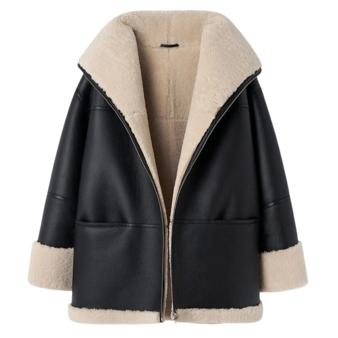 Shearling Aviator Jacket for Women - Image 1