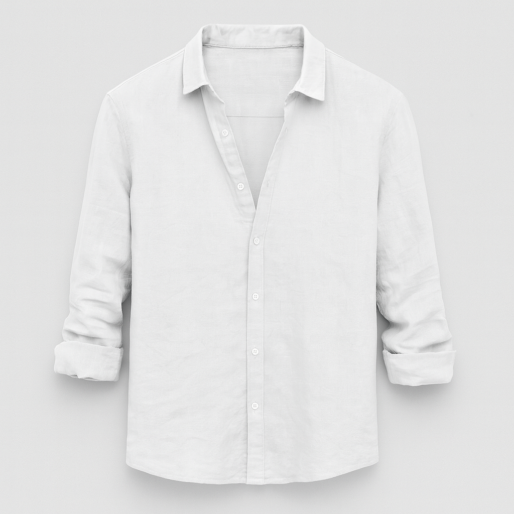 Linen shirt for men white