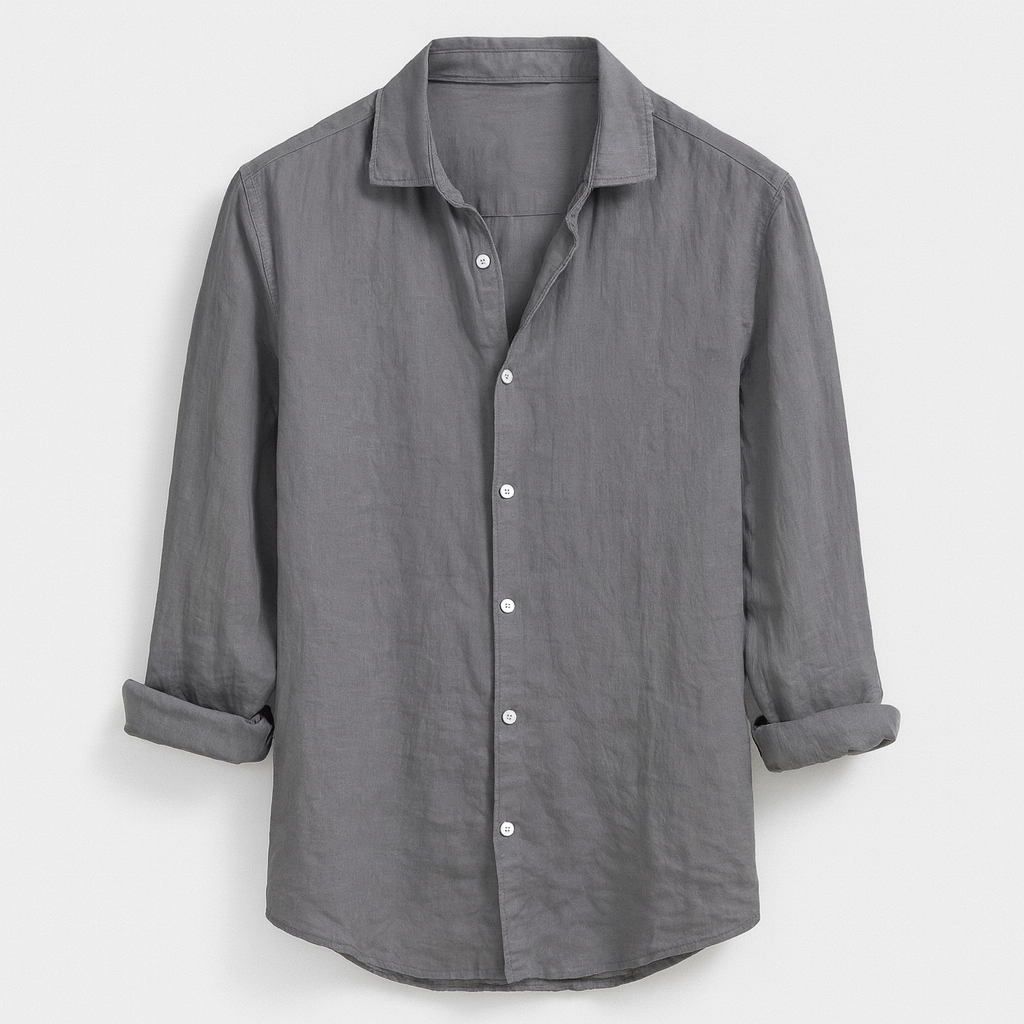 Linen shirt for men gray