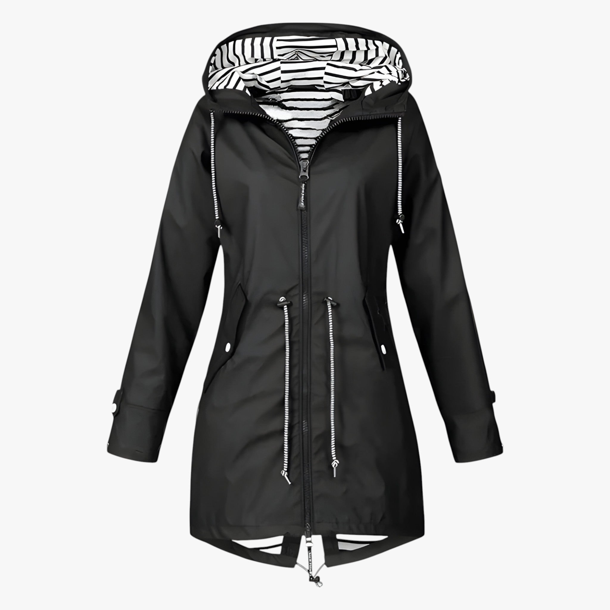 Beatrice | Waterproof parka - Adjustable fit with striped hood lining