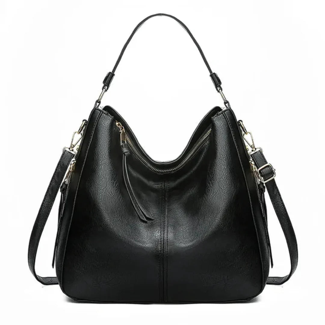 Elegant handbag ladies black - Spacious bag Frida