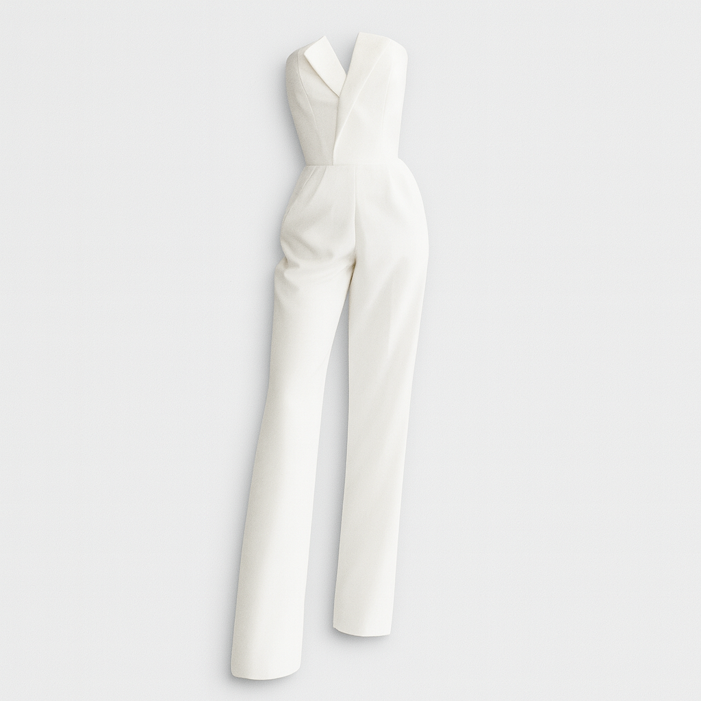 Sleeveless jumpsuit white