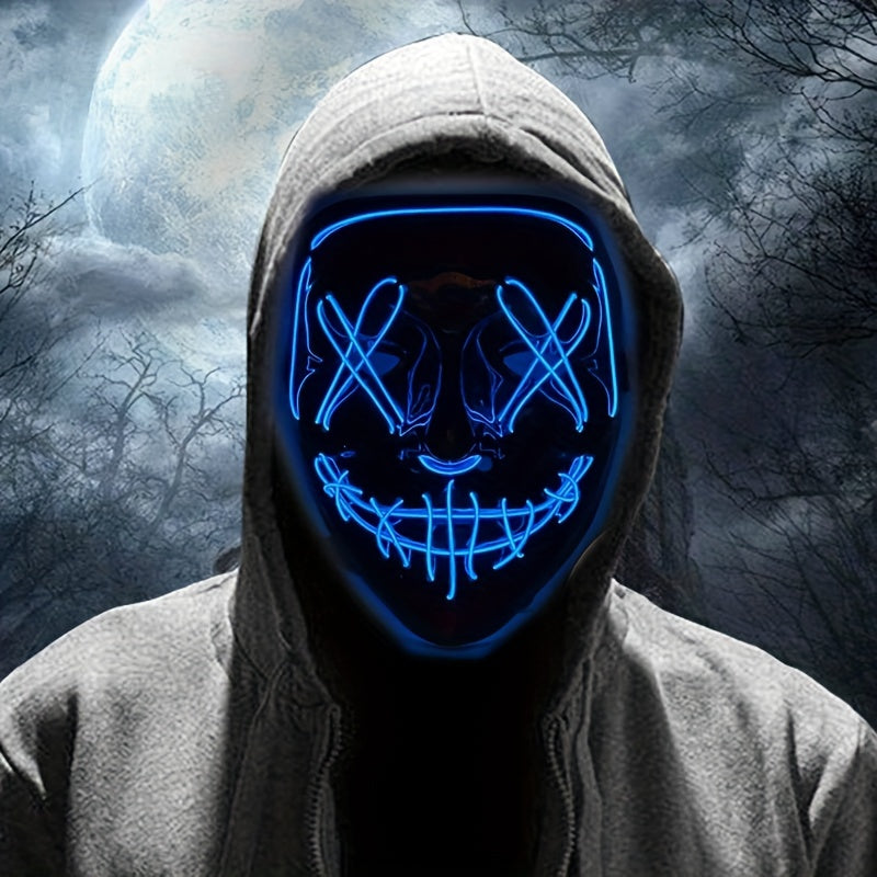 Maschera LED di Halloween | Design Anonimo con Bagliore Rosso