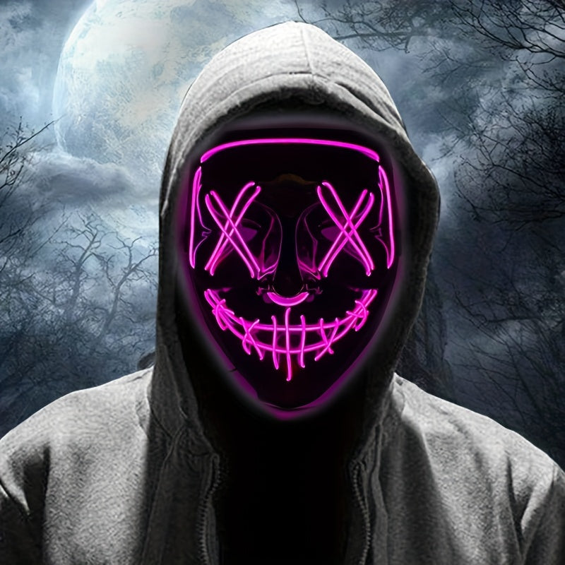 Maschera LED di Halloween | Design Anonimo con Bagliore Rosso