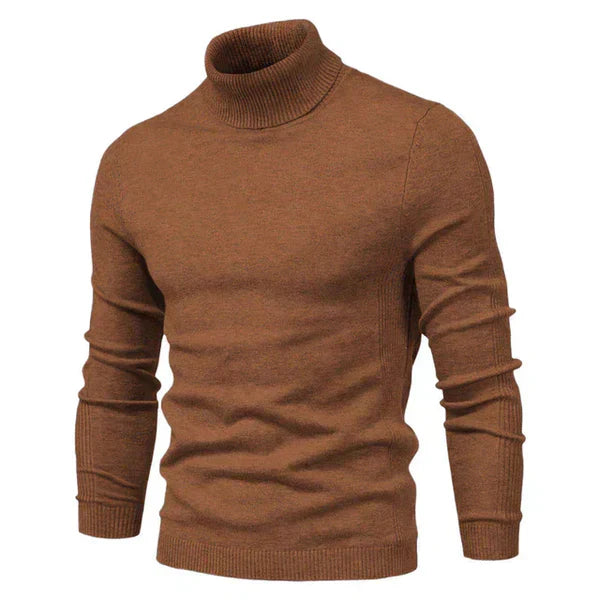 Breathable turtleneck sweater for men