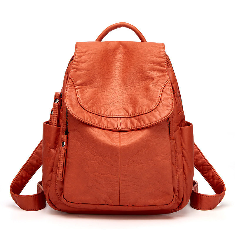 VogueStyle backpack - Fashionable, soft leather & lots of storage space
