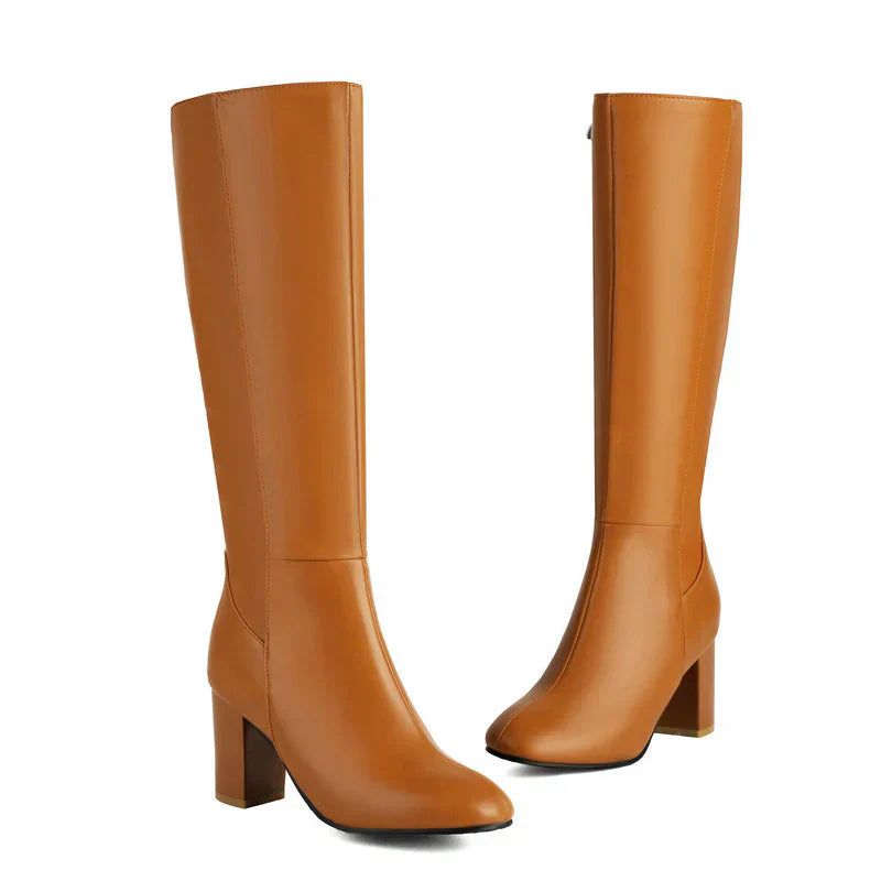 Comfortable women's high heeled boots
