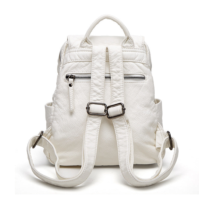 VogueStyle backpack - Fashionable, soft leather & lots of storage space