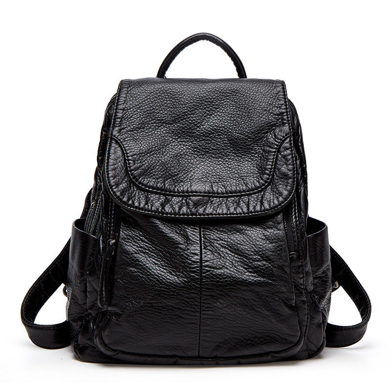 VogueStyle backpack - Fashionable, soft leather & lots of storage space