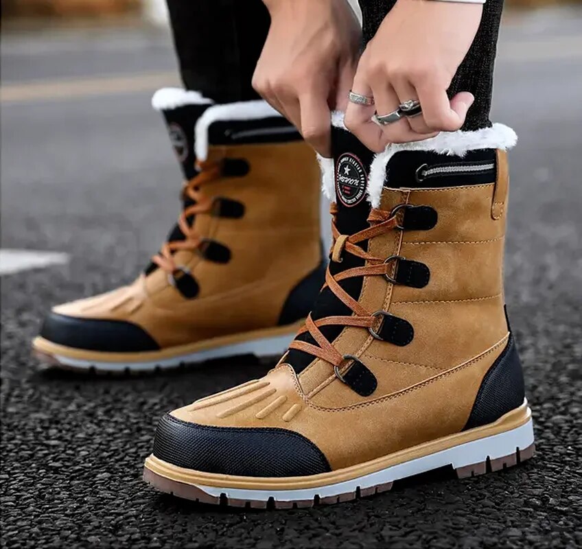 Чоловічі зимові черевики - зимові черевики з теплою підкладкою та неслизькою підошвою