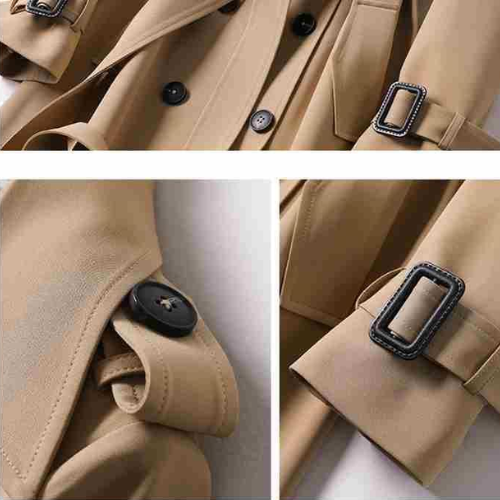 Elegant Long Trench Coat With Belt - Must-have For Autumn And Spring