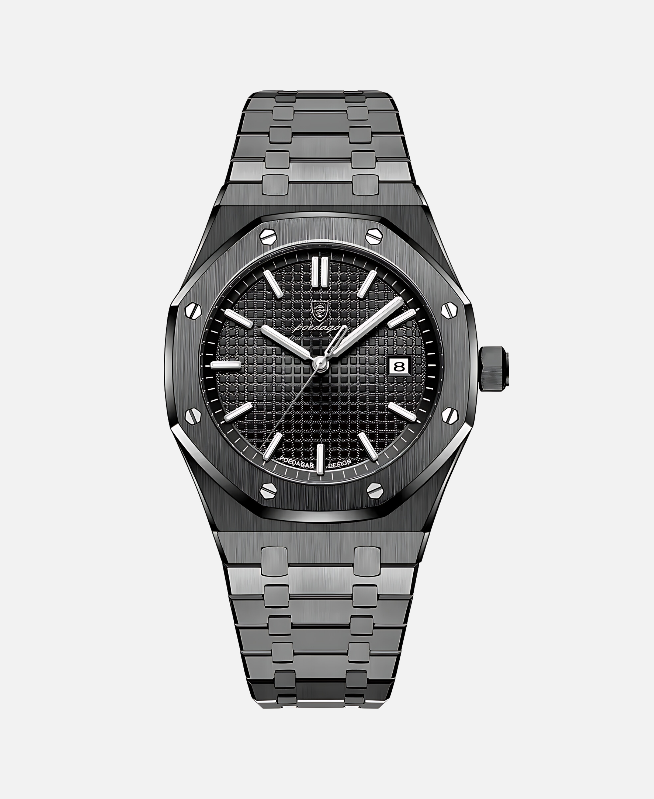 Elegant 41mm men's wristwatch with stainless steel case
