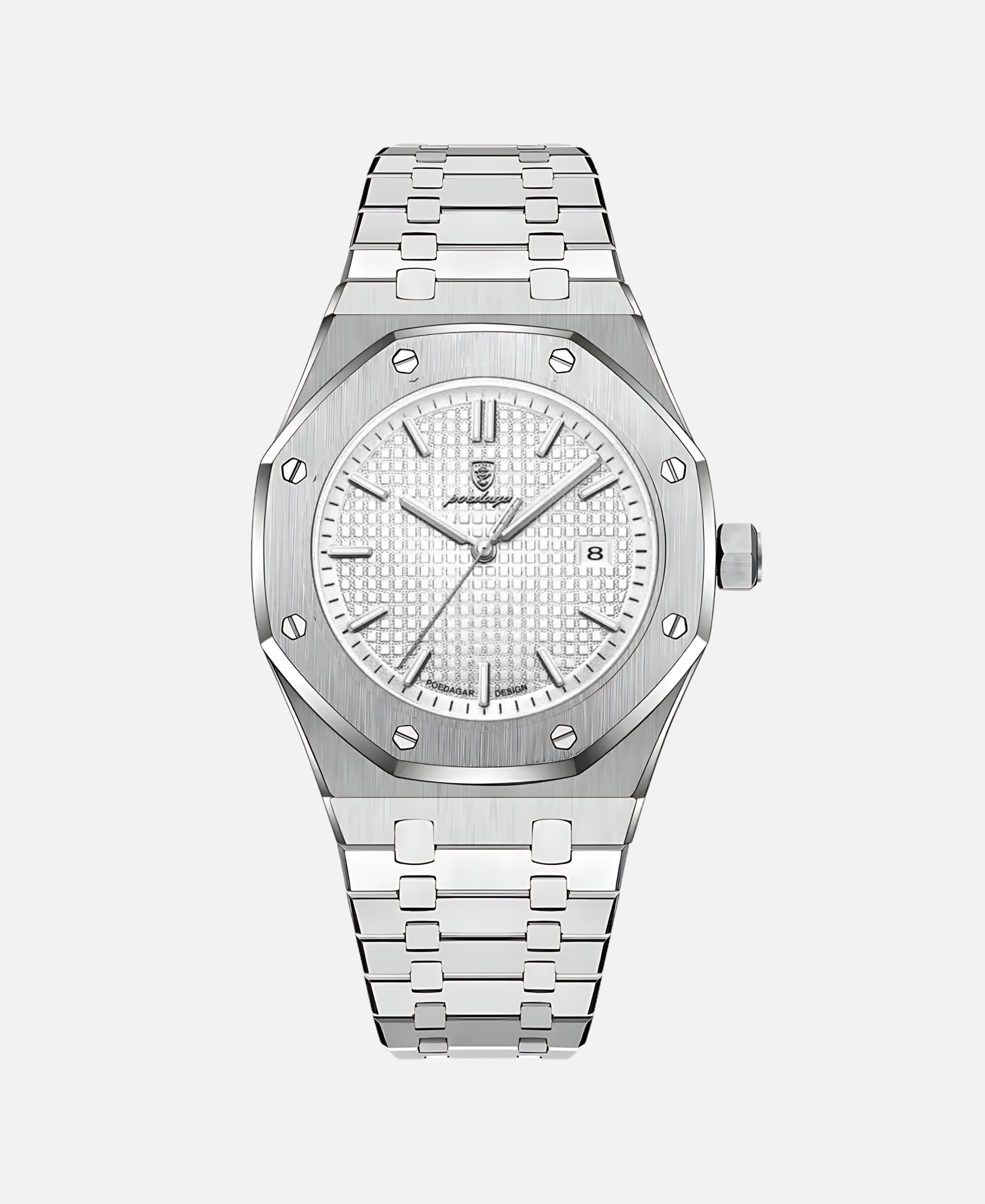 Elegant 41mm men's wristwatch with stainless steel case
