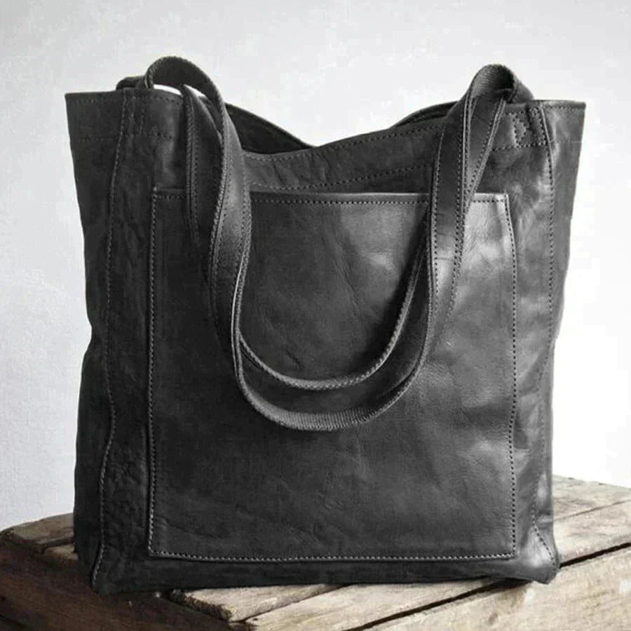 Vintage-style bag with large capacity and detachable strap