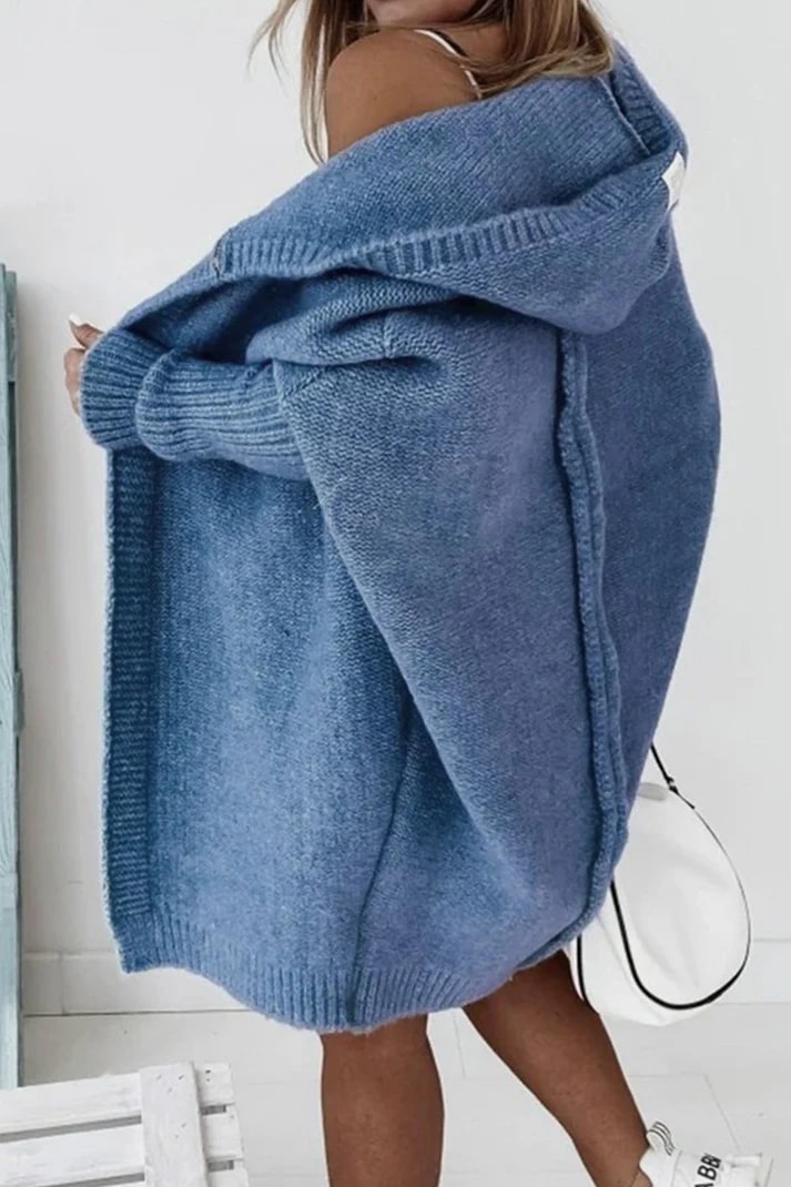 Жіночий стильний кардиган з капюшоном оверсайз - розслаблений трикотаж преміум-класу