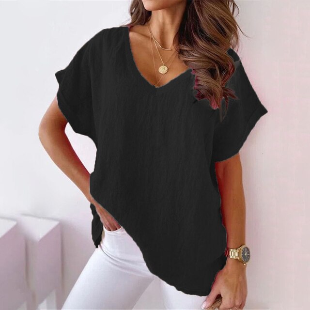 Zalana V-neck Top | V-neck casual shirt for women