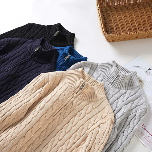 Stylish Old Money Half Zip Sweater