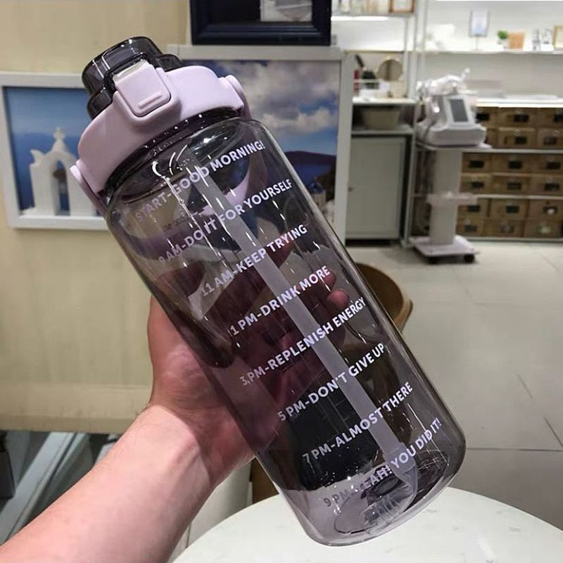 Motivational water bottle | 2L Environmentally friendly