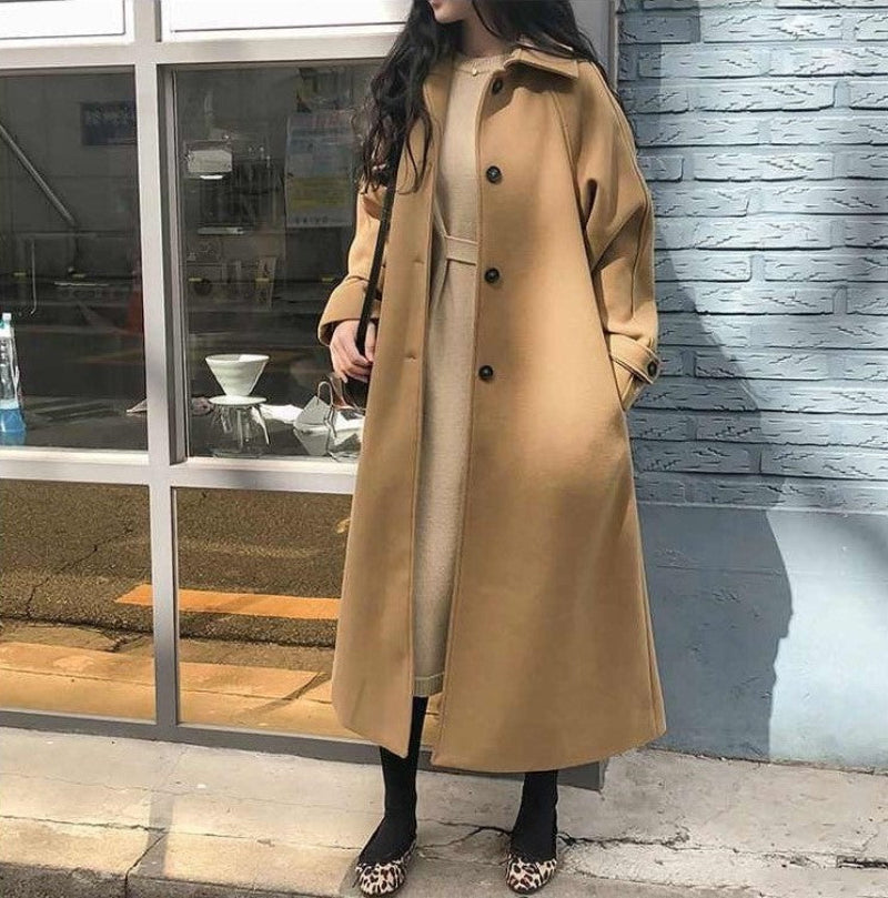 Elegant Women's Trench Coat with Belt - Autumn/Winter