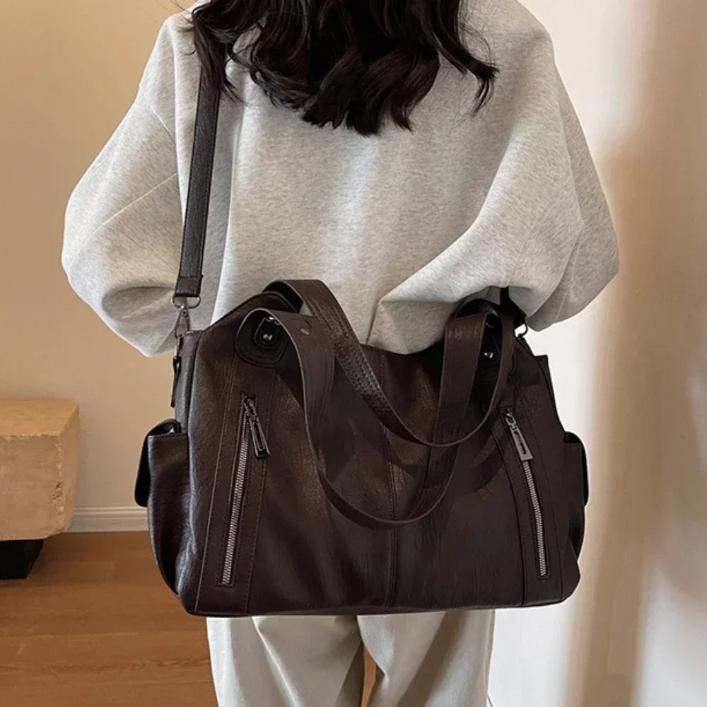 Aliona - School Bag With Shoulder Strap And Zipper Closure