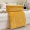 Checked Soft Warm Fluffy Velvet Blanket - Cozy sofa throw & bedspread for adults, children & pets