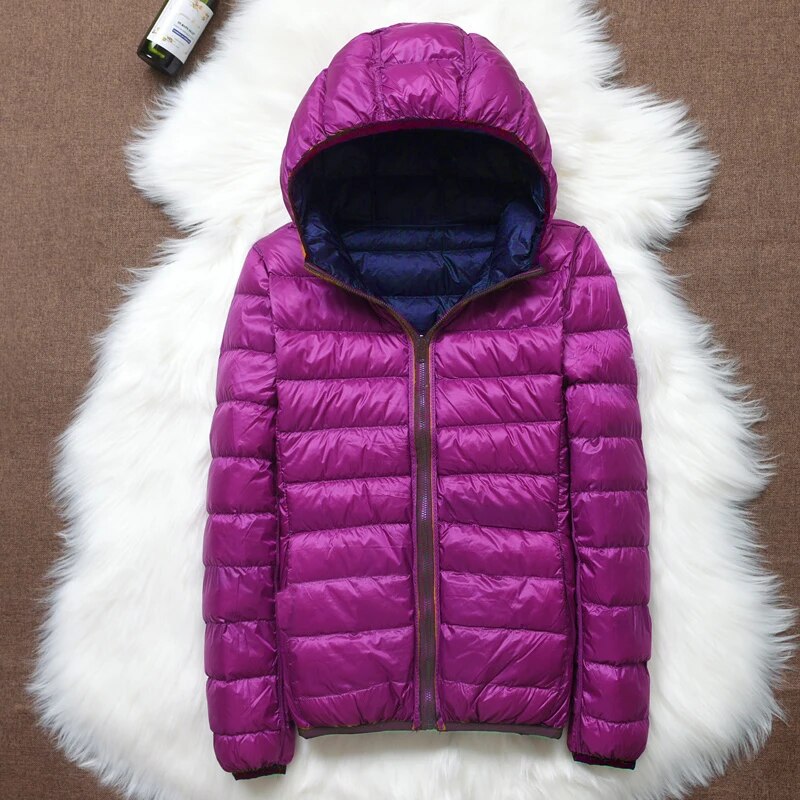 Women's down jacket with hood