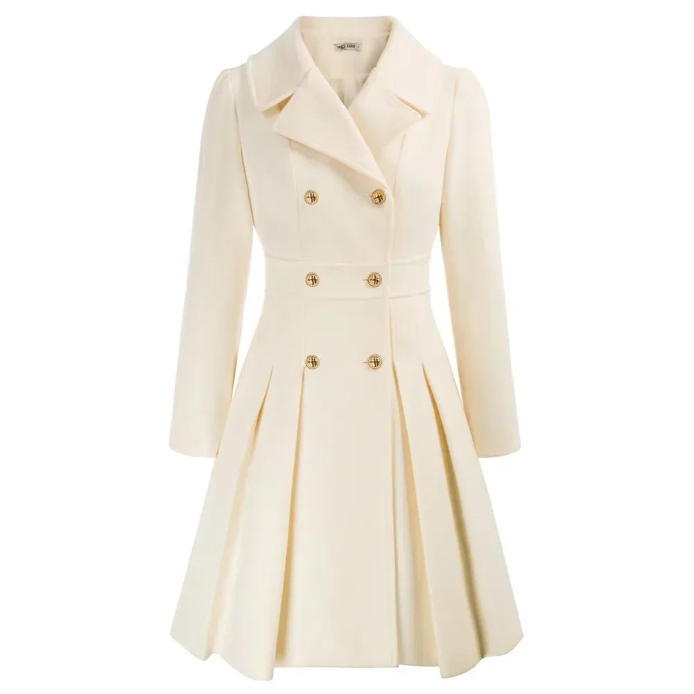 Grace Women's Coat | Stilfuld A-line peacoat i uld