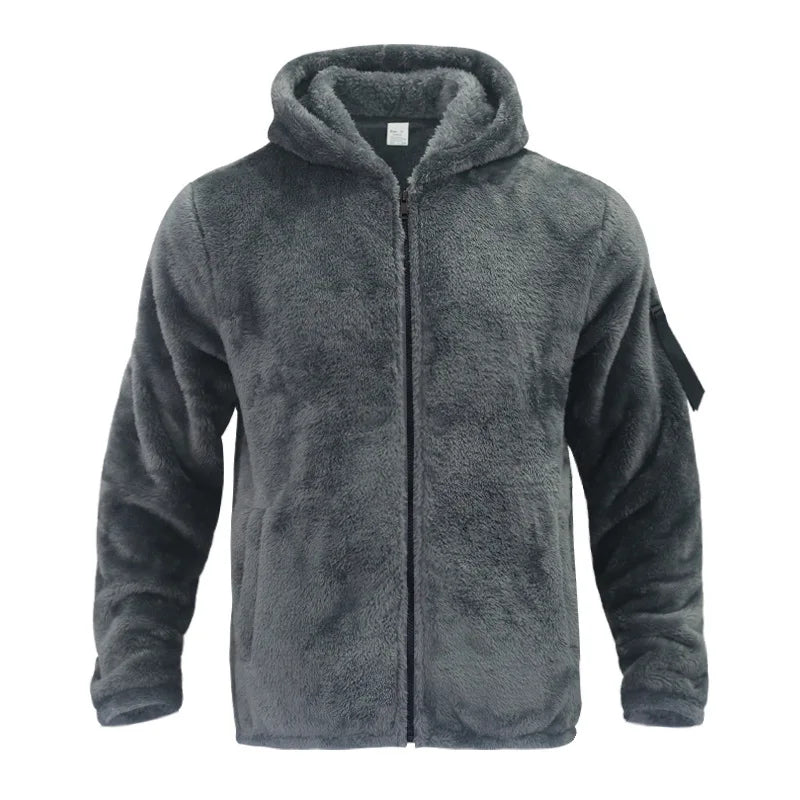 Winter jacket in fleece and cashmere for men