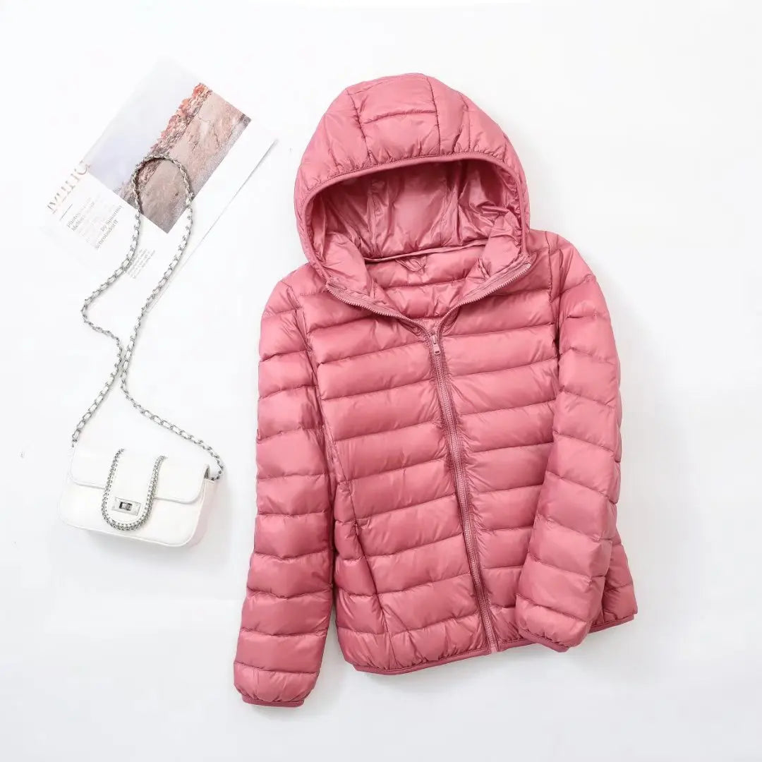 Women's down jacket with hood