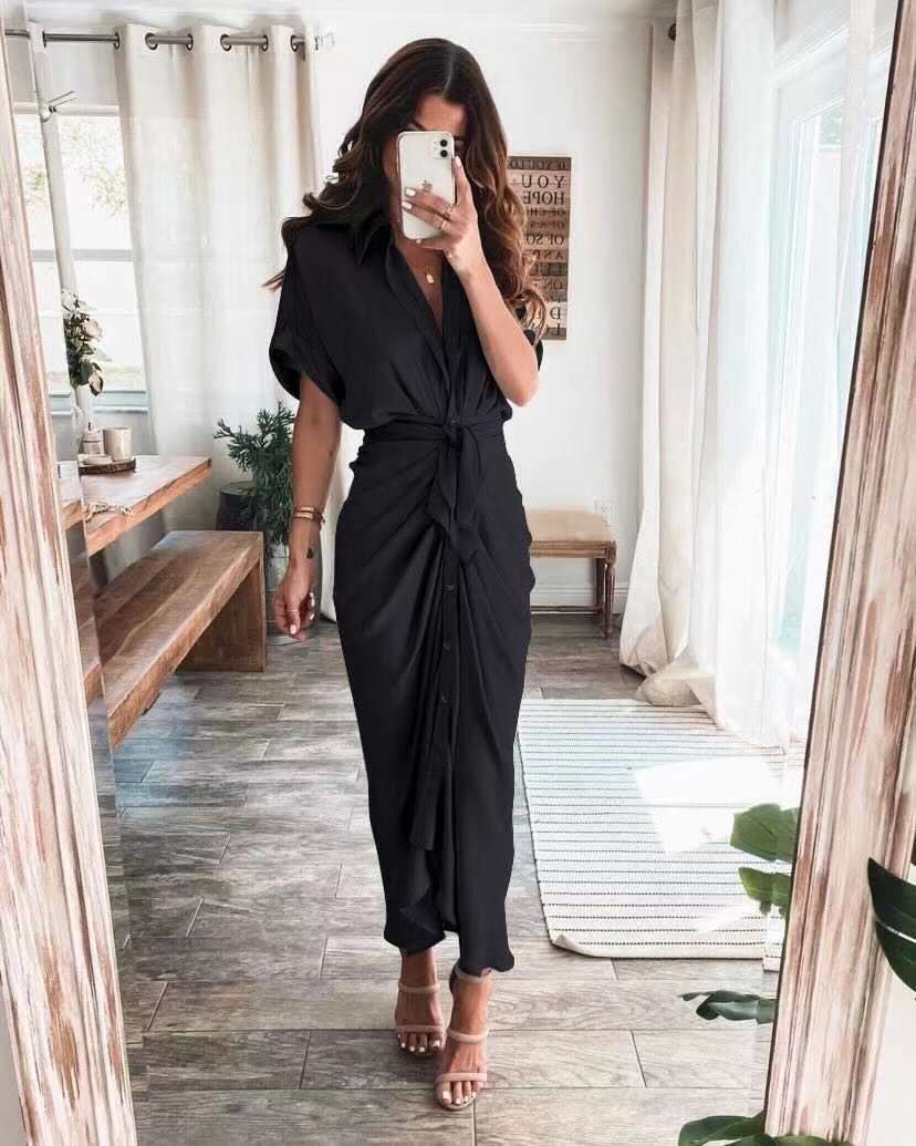 Women's Evening Dress Julia - Elegant Maxi Dress in Airy Polyester with Fashionable Details