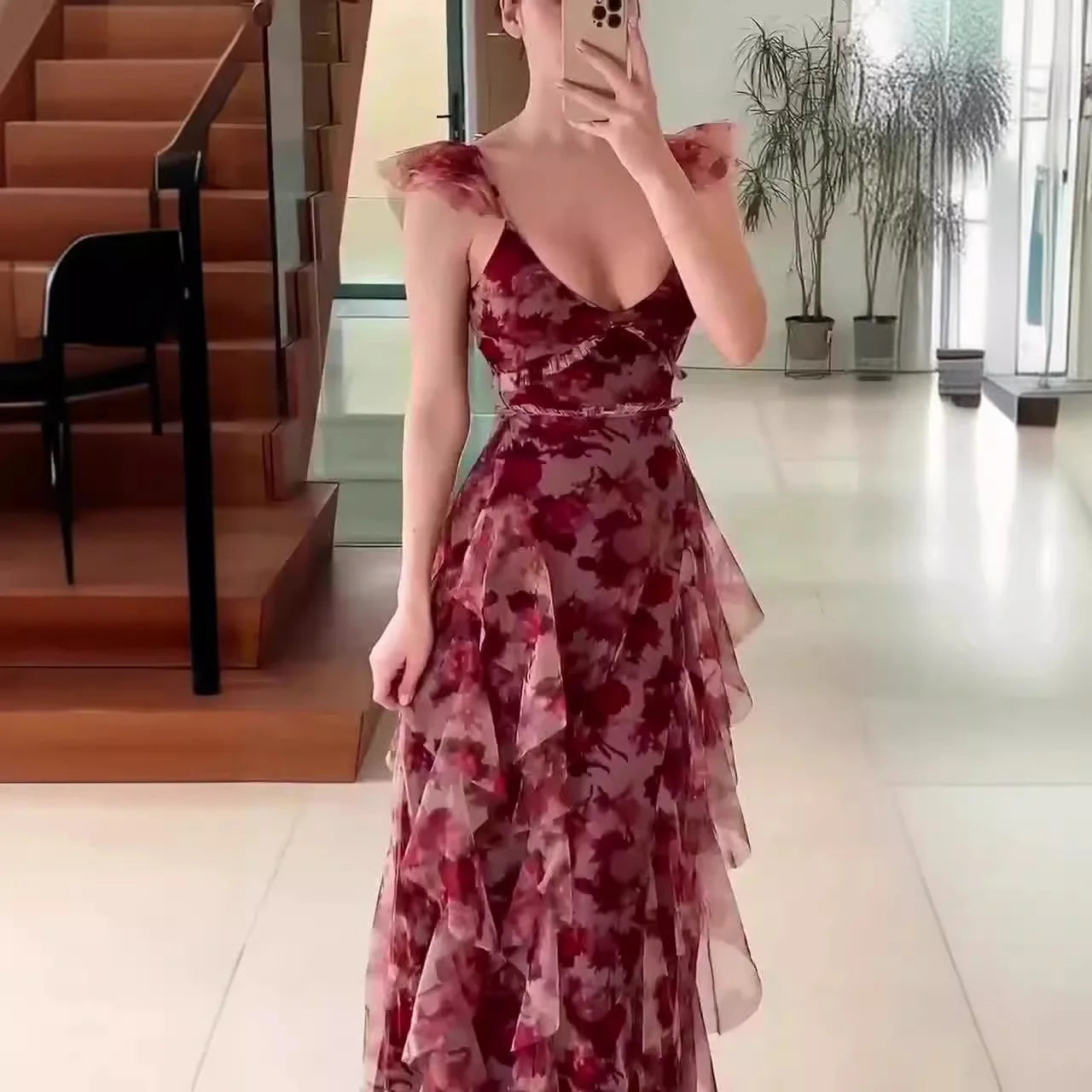 Esme - Floral Ruffle Dress
