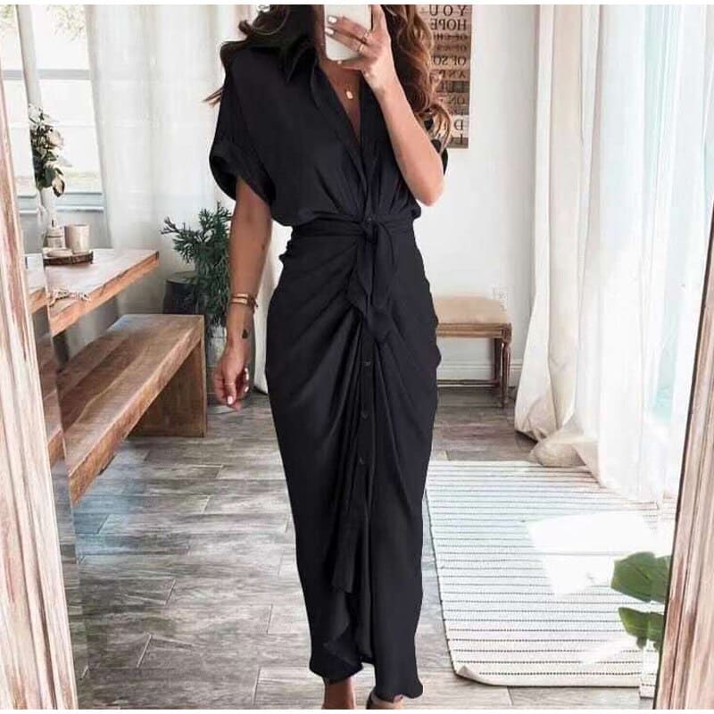 Women's Evening Dress Julia - Elegant Maxi Dress in Airy Polyester with Fashionable Details