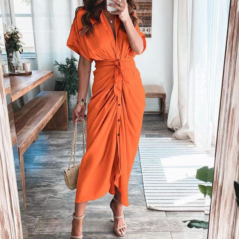 Women's Evening Dress Julia - Elegant Maxi Dress in Airy Polyester with Fashionable Details